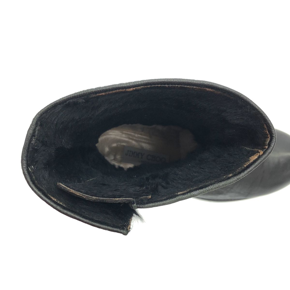 JIMMY CHOO ジミー チュウ ムートンレザーエンジニアブーツ ブラック