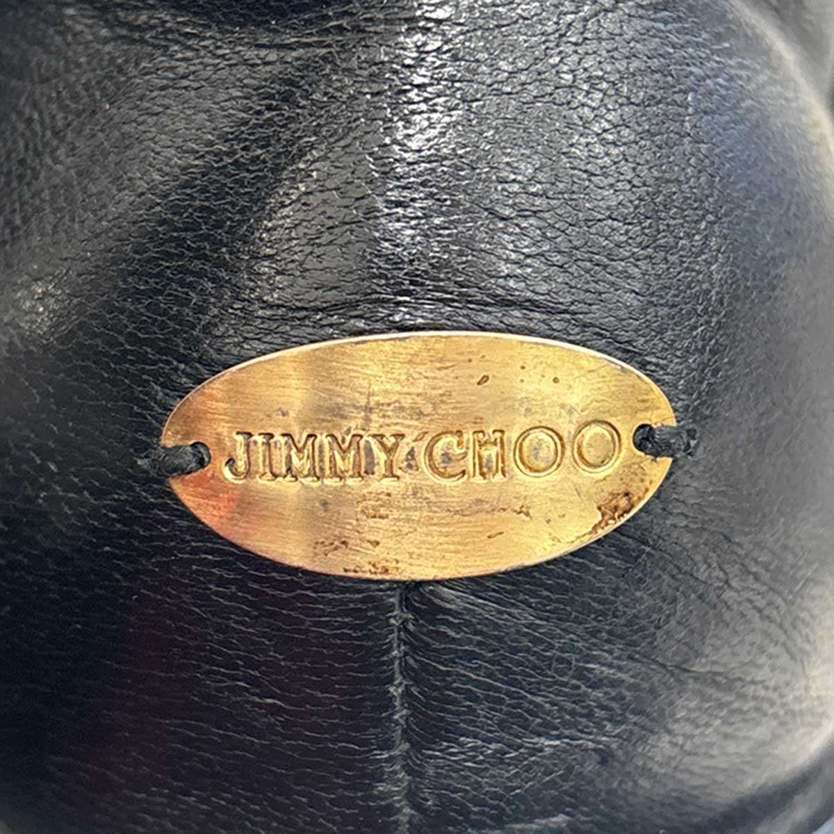  JIMMY CHOO ジミー チュウ ムートンレザーエンジニアブーツ ブラック 37 エンジニアブーツ ブーツ