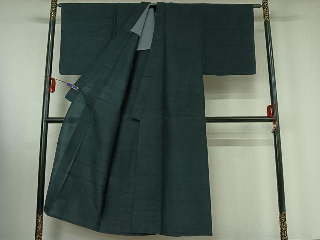 平和屋着物 男性 紬 単衣 アンサンブル 褐返色 正絹 jh