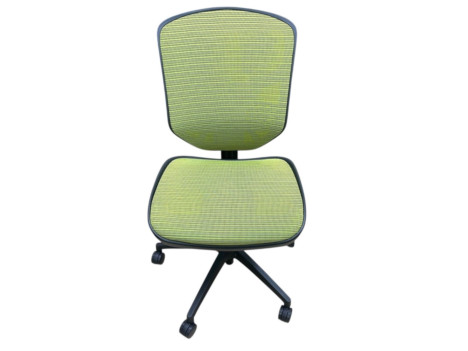 エルゴヒューマン エンジョイ チェア メッシュ グリーン 背面 サイズ掲載