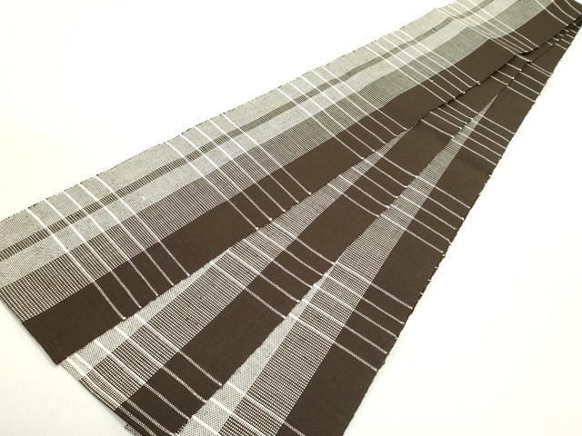  平和屋着物 半幅帯 紬地 格子柄 正絹 ob 半巾 半幅 小袋帯 帯