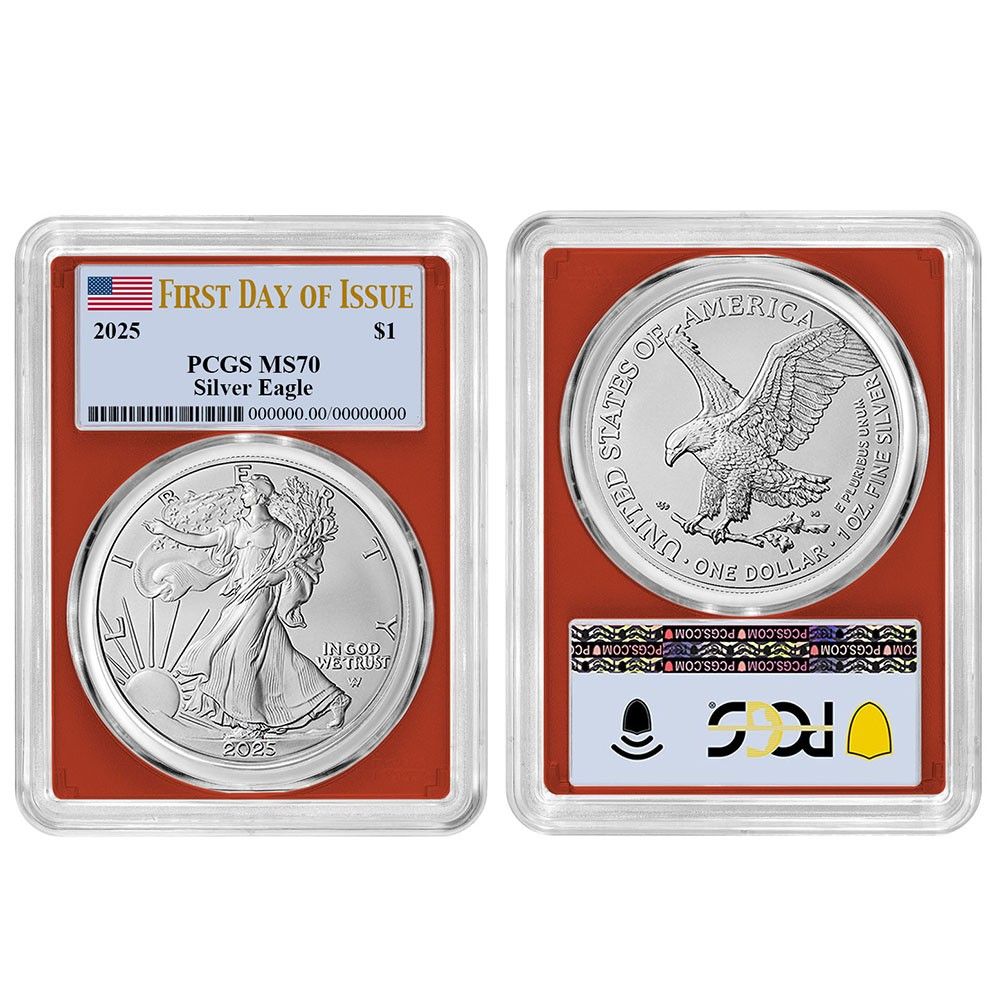 3枚セット - 2025年 1ドル 1オンス アメリカン シルバー イーグル PCGS