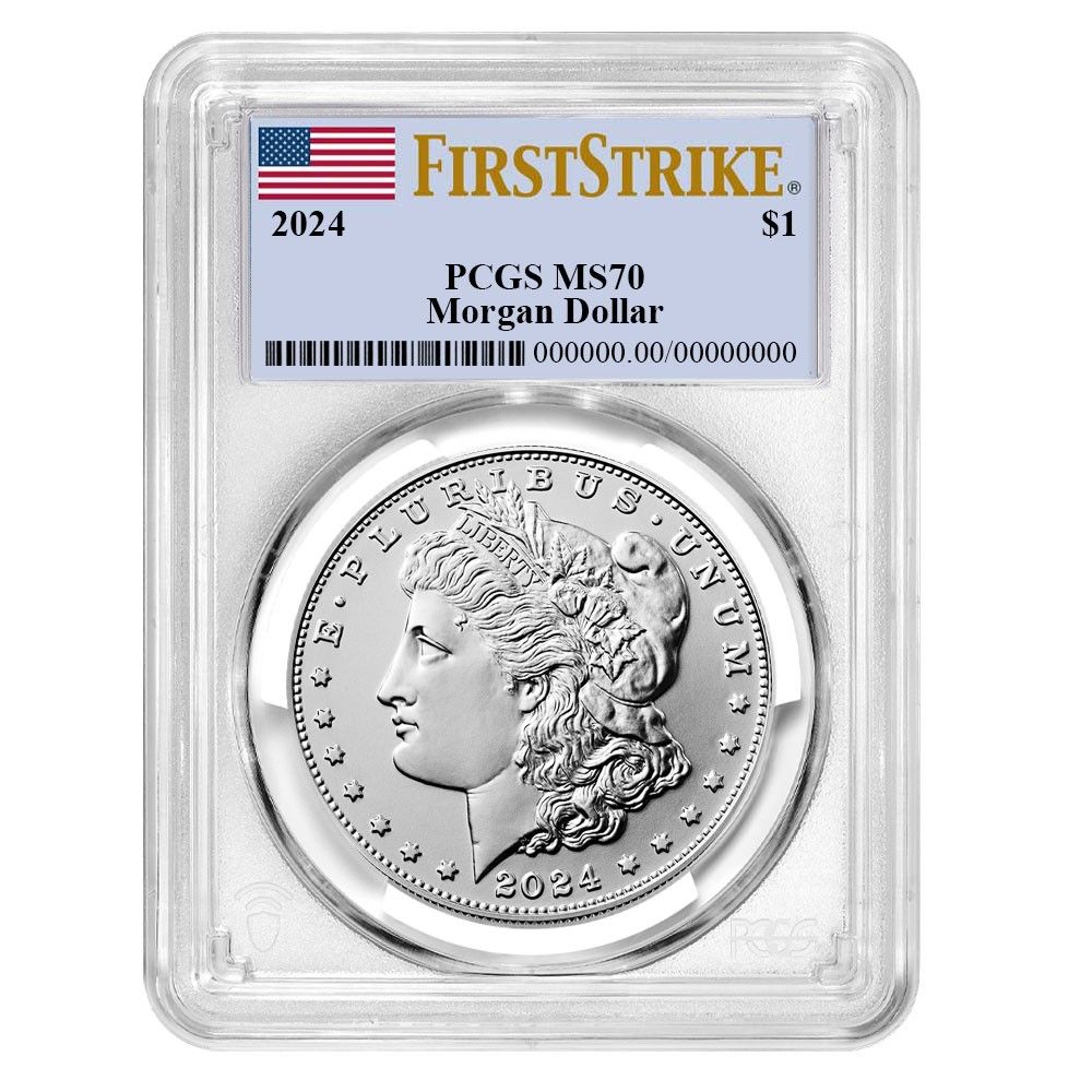 2024年 1ドル モルガン銀貨 PCGS MS70 FS フラッグラベル - メルカリ