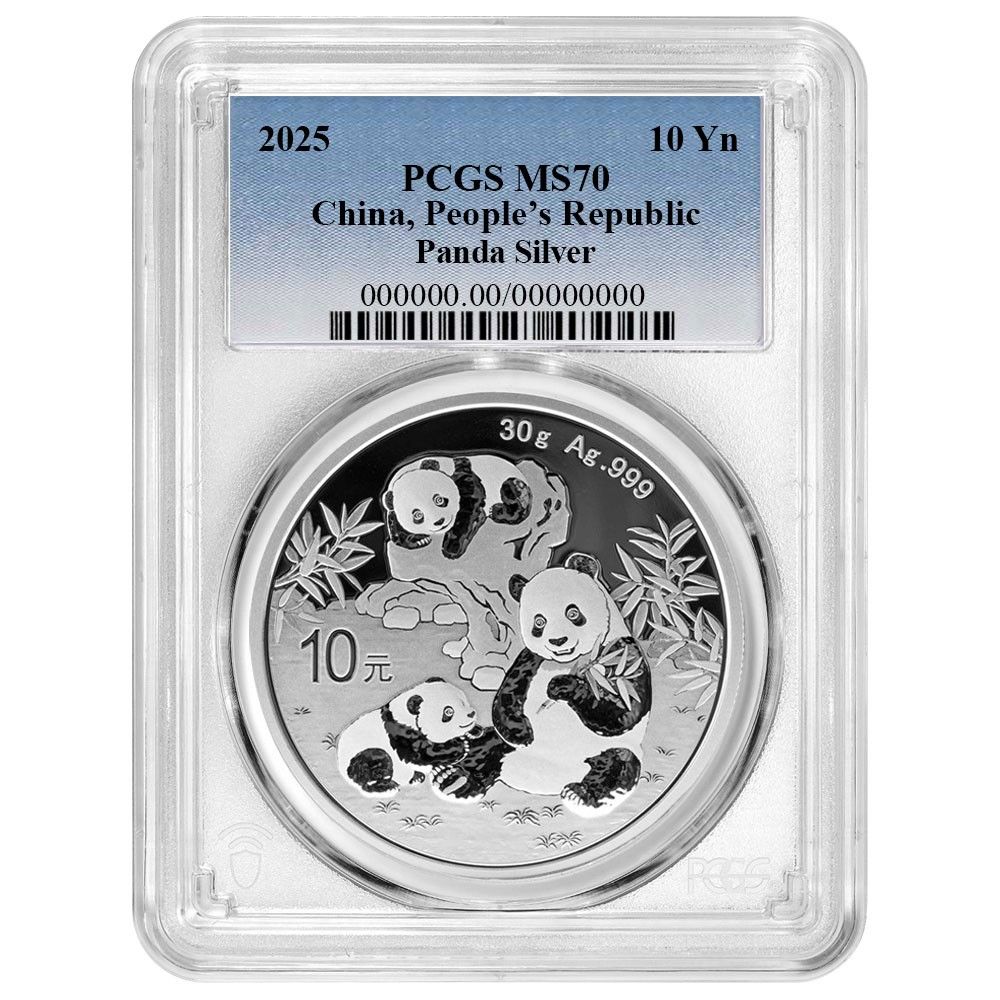 中国 2025  30グラム シルバーパンダ .999 PCGS MS70 - メルカリ