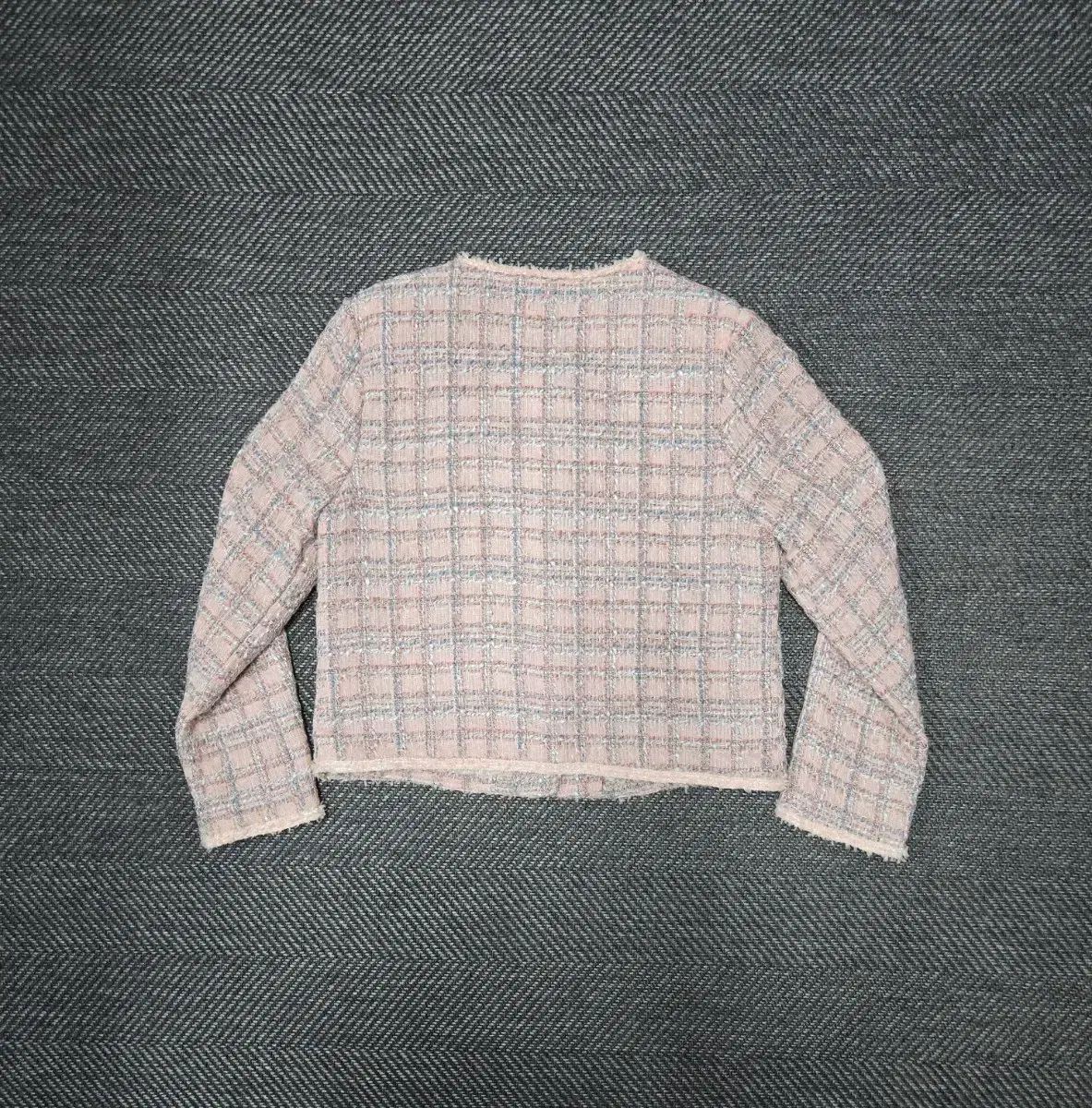 ジゴット JIGOTT ピンク ツイード ジャケット クロップド