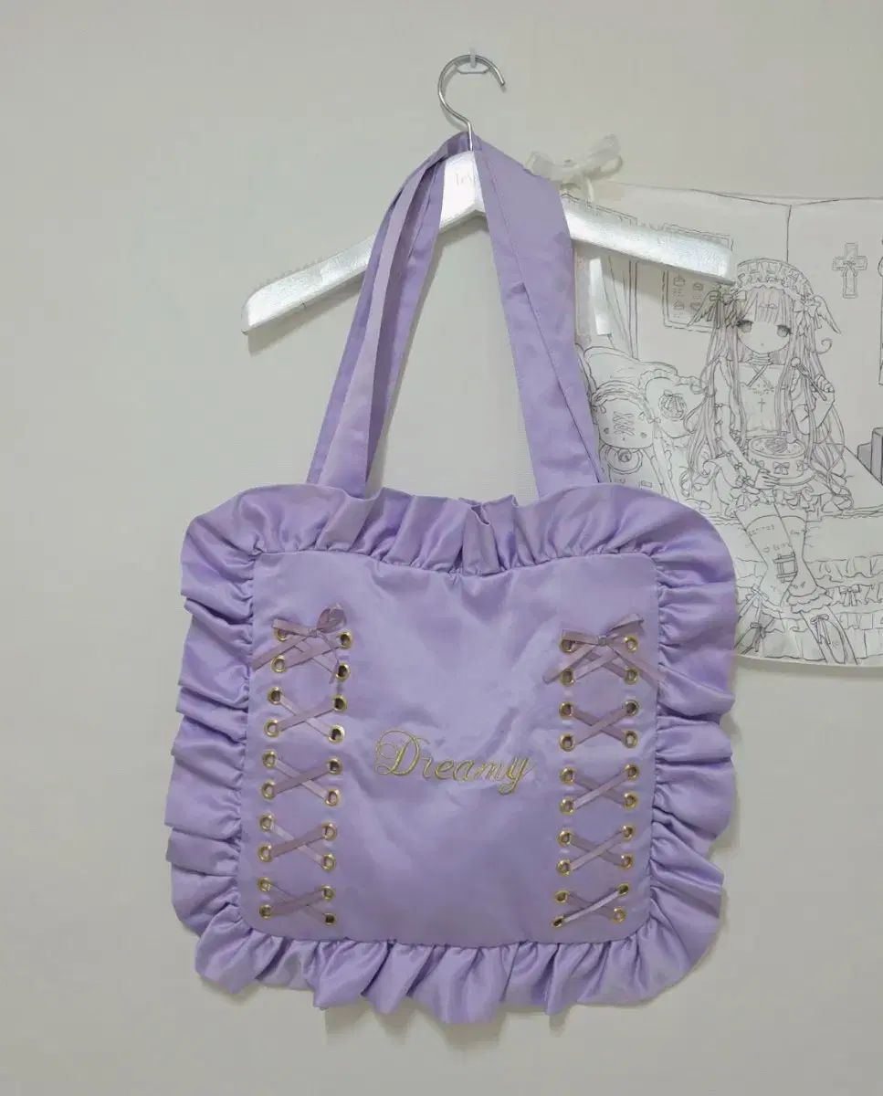 【超激得，新品】 スイマー フリル ショルダーバッグ (ライトパープル) その他