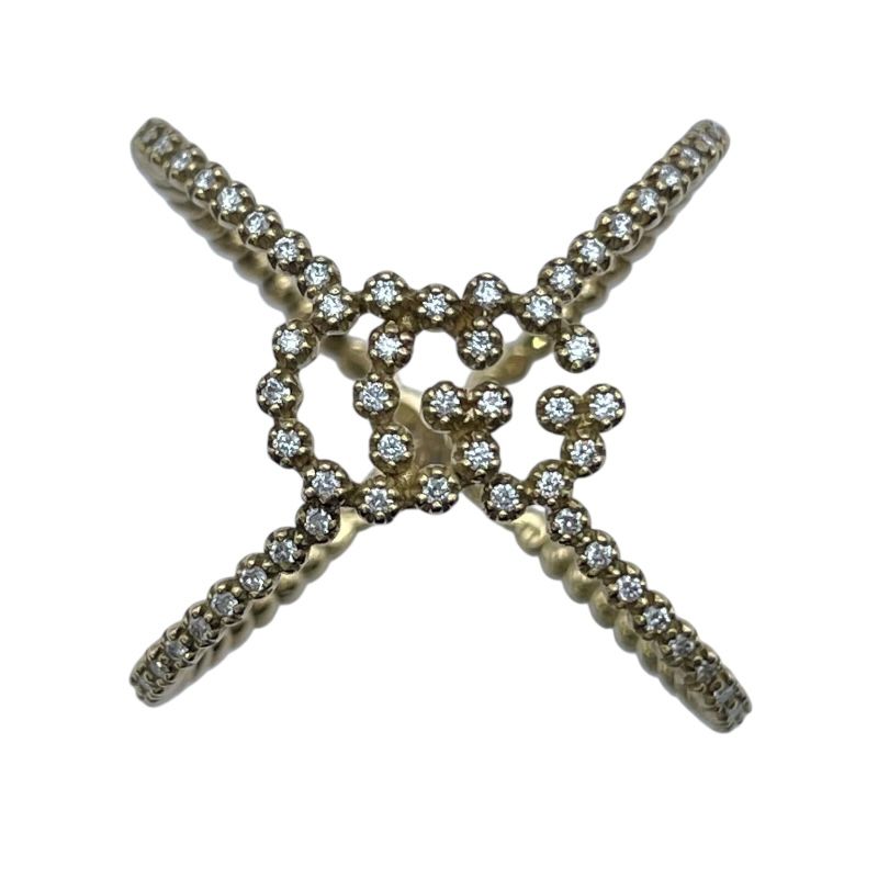 グッチ GUCCI GGランニングリング ゴールド Au 750 ダイヤモンド ジュエリー