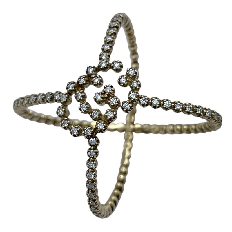 グッチ GUCCI GGランニングリング ゴールド Au 750 ダイヤモンド ジュエリー