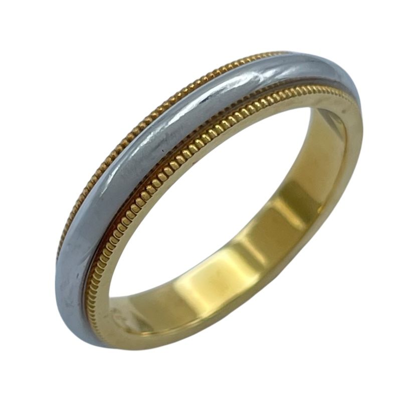 ティファニー TIFFANY＆CO トゥギャザーミルグレインリング ゴールドxプラチナ 750 Pt 950 ジュエリー