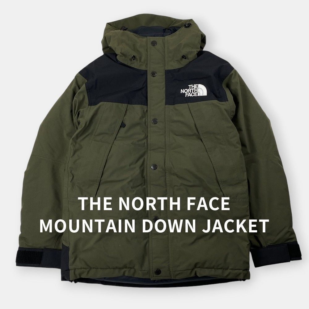 美品 THE NORTHE FACE 23FW MOUNTAIN DOWN JACKET ノースフェイス マウンテン ダウンジャケット ND92237 S 緑 / Ju0026NREUSE メンズ アウター