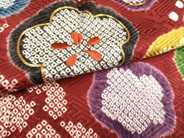  平和屋着物 豪華振袖 駒刺繍 絞り 枝梅 金彩 正絹 ph 振袖 着物