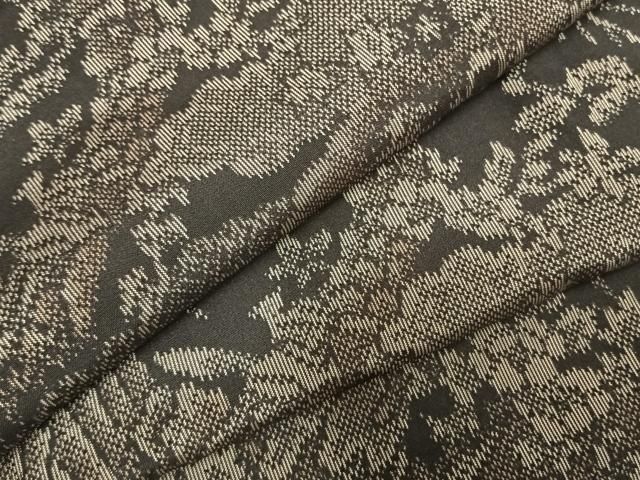 平和屋着物 上質な紬 風景花文 正絹 fy