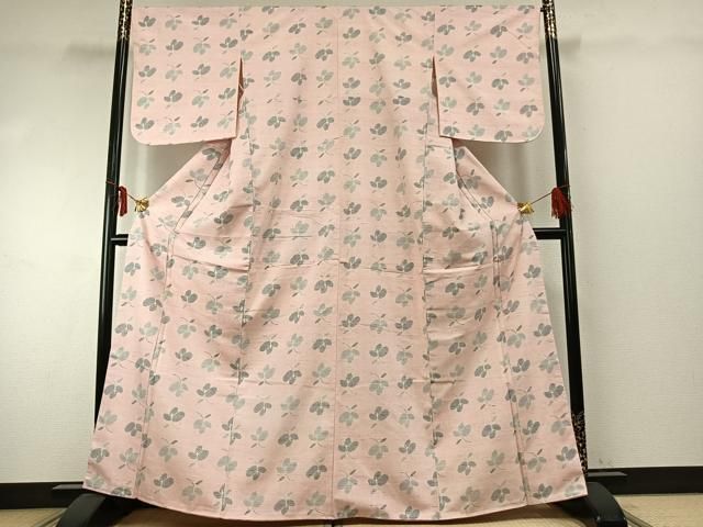 平和屋着物 上質な紬 花尽くし 正絹 fy