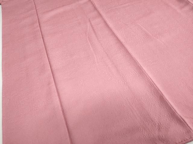  平和屋着物 上質な色無地 草花地紋 長春色 正絹 ud 色無地 着物