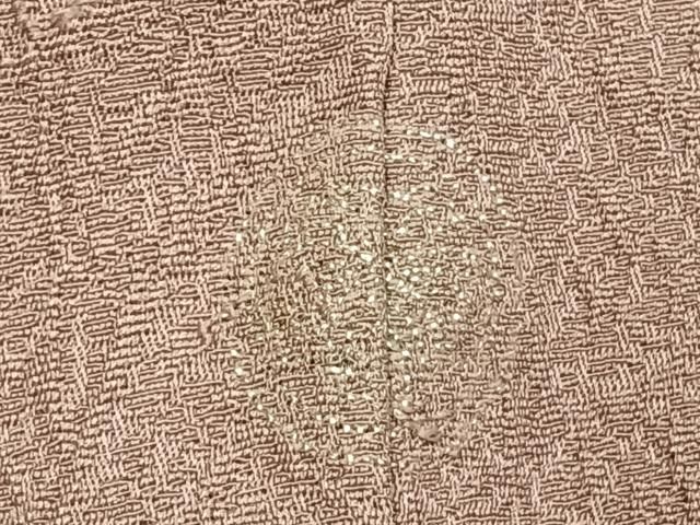  平和屋着物 上質な色無地 紋意匠 薄柿色 正絹 fy 色無地 着物