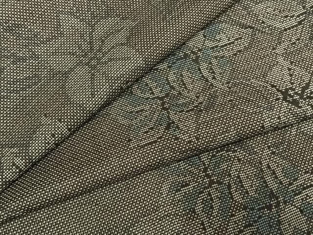 平和屋着物 本場大島紬 カタス7マルキ 草花文 正絹 fy