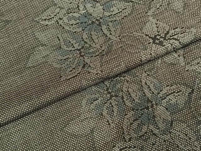  平和屋着物 本場大島紬 カタス7マルキ 草花文 正絹 fy 紬 着物