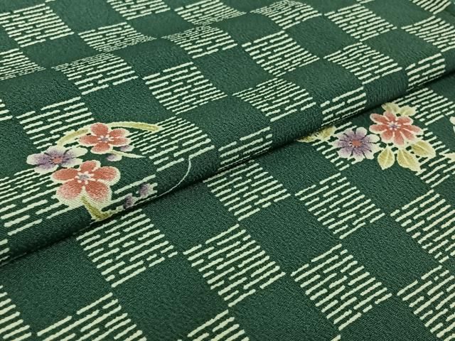  平和屋着物 上質な小紋 単衣 花丸文 正絹 jh 小紋 着物