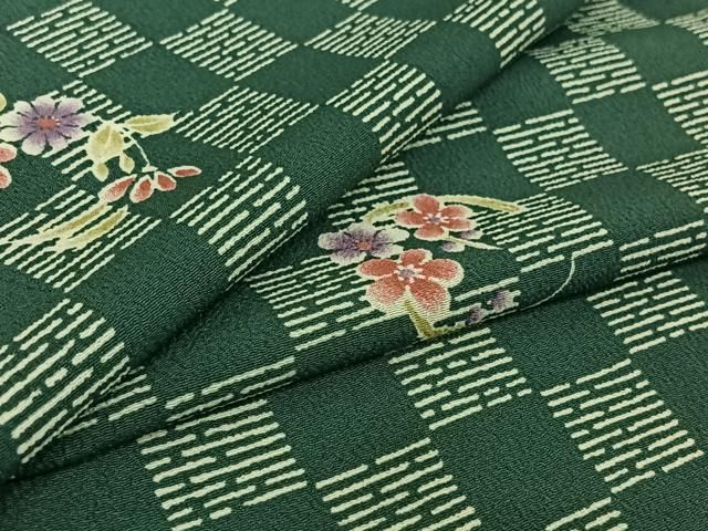 平和屋着物 上質な小紋 単衣 花丸文 正絹 jh