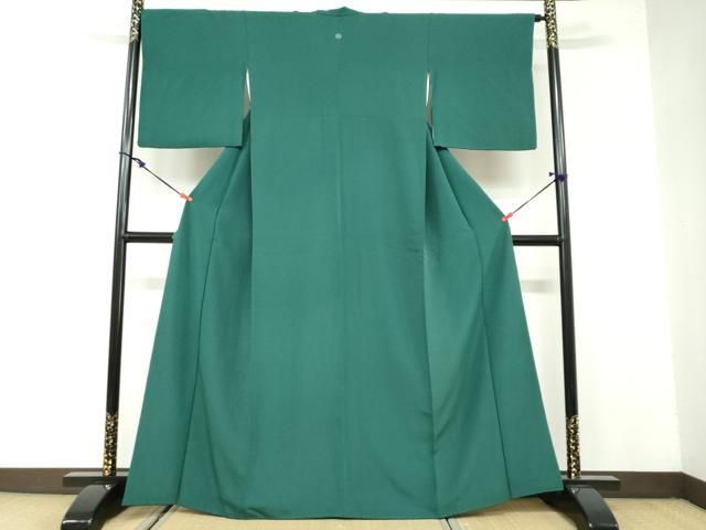 平和屋着物 上質な色無地 鉄色 正絹 ud