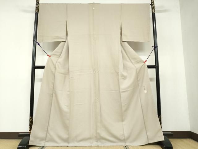 平和屋着物 上質な色無地 作家物 草木染 白橡色 正絹 ud