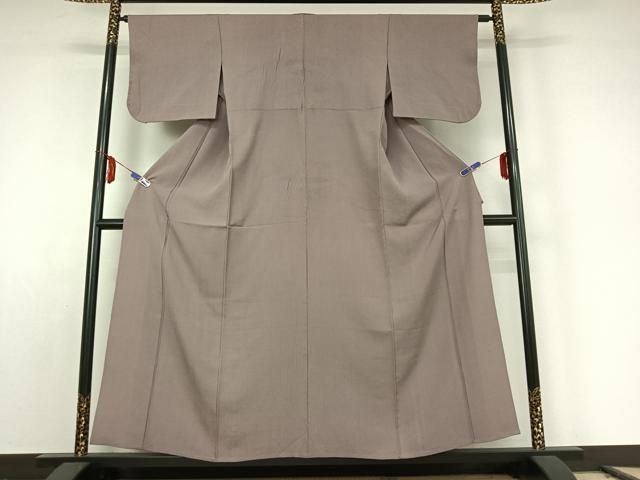 平和屋着物 江戸小紋 彫士 住田双光 染士 服部光擴 単衣 万筋 古代紫色×白色 正絹 jh