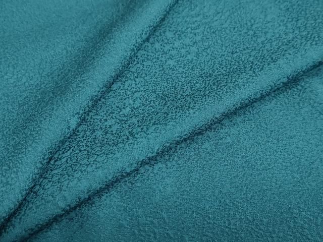 平和屋着物 上質な色無地 草花地紋 高麗納戸色 正絹 ud