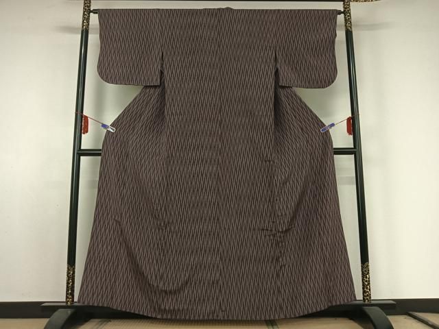 平和屋着物 上質な小紋 単衣 矢絣 正絹 jh