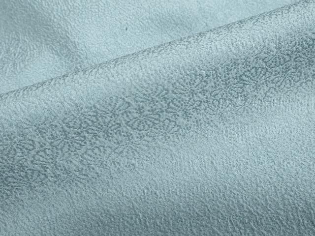 平和屋着物○上質な色無地 花尽くし地紋 藍鼠色 正絹 逸品 未使用