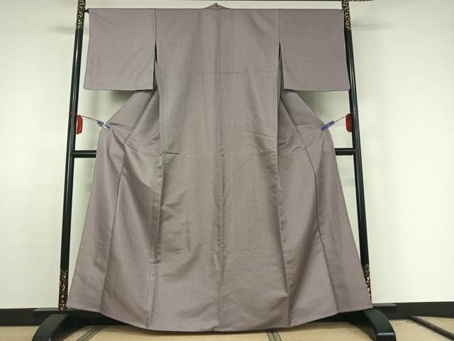 平和屋着物 色無地 単衣 牡丹鼠色 洗える着物 jh