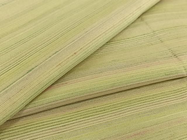 平和屋着物 紅花紬 米沢 単衣 横段文 正絹 jh