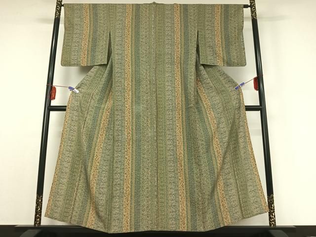 平和屋着物 上質な小紋 単衣 手描き 花間道 正絹 jh