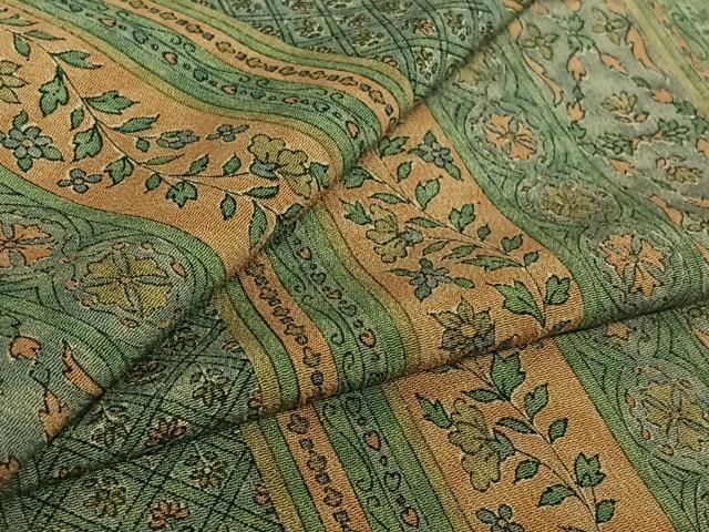 平和屋着物 上質な小紋 単衣 手描き 花間道 正絹 jh