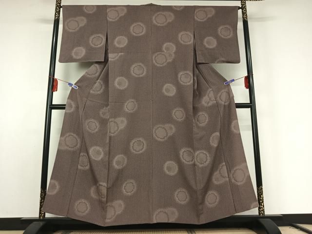 平和屋着物 江戸小紋 単衣 雪輪文 正絹 jh