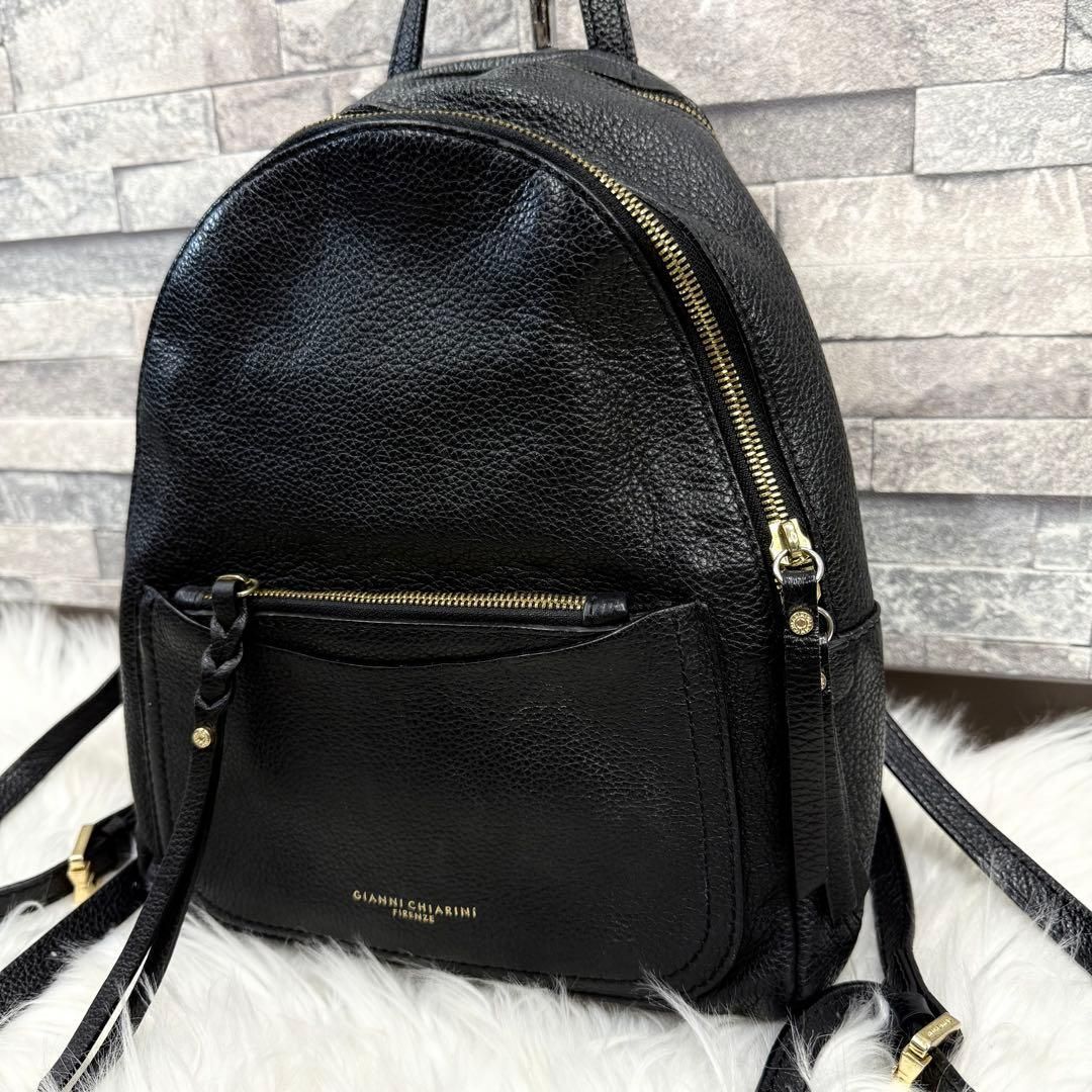 GIANNI CHIARINI ジャンニキャリーニ シボ革バックパック レザー