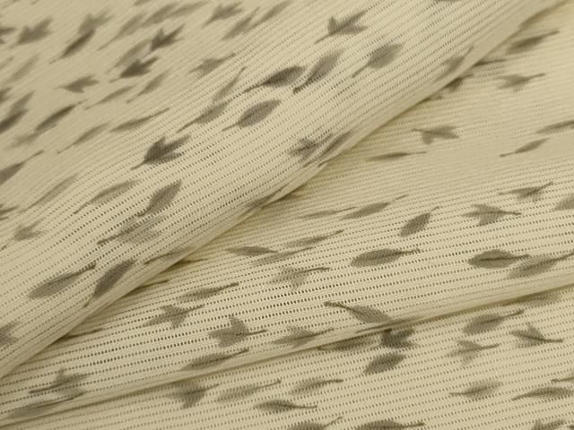 平和屋着物 夏物 小紋 絽 舞葉文 正絹 jd