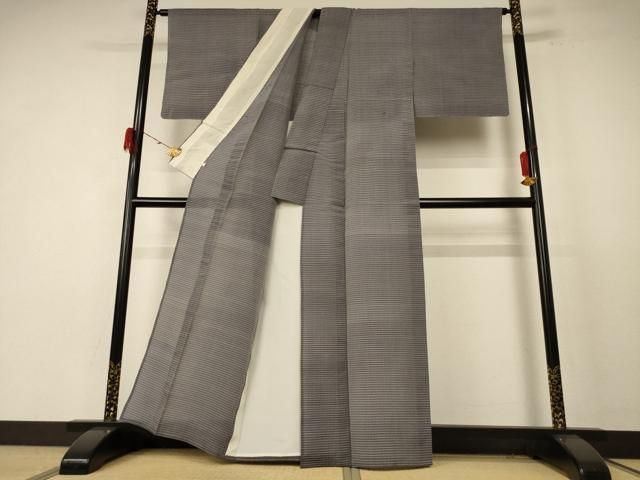  平和屋着物 夏物 紗紬 格子 正絹 jd 紬 着物