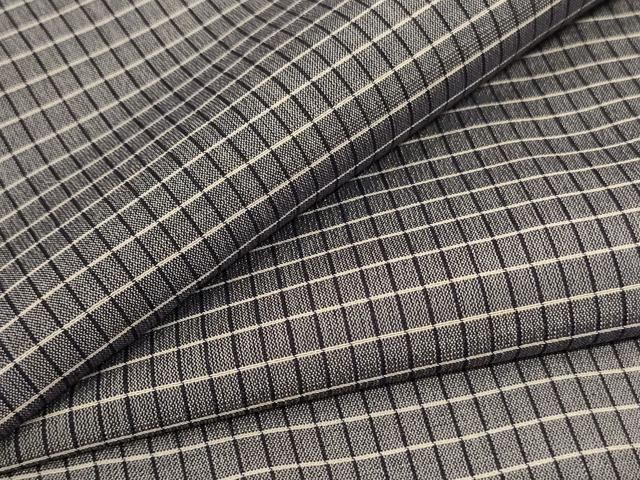 平和屋着物 夏物 紗紬 格子 正絹 jd