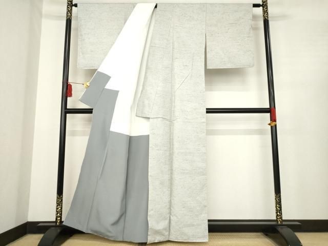  平和屋着物 ぜんまい紬 霞文 正絹 ck 紬 着物