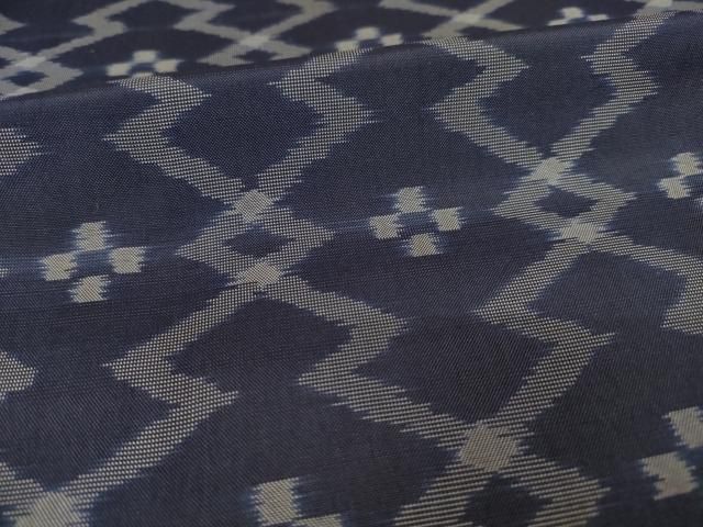  平和屋着物 本場琉球絣 紬 松皮菱文 正絹 ck 紬 着物