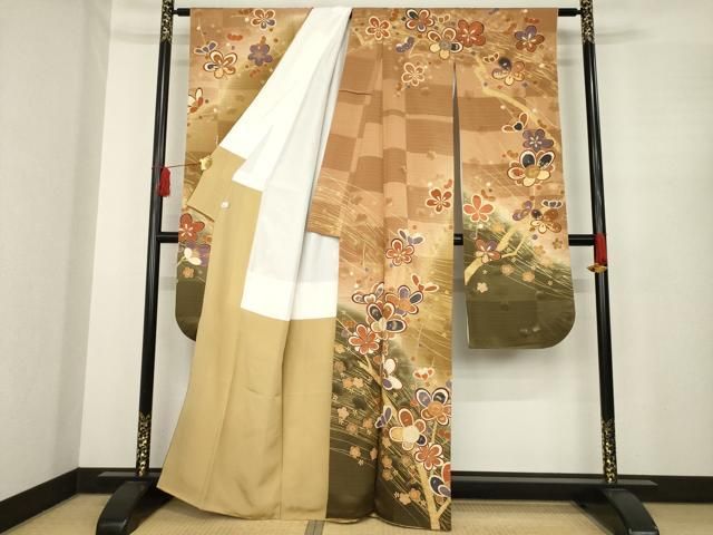 平和屋着物 豪華振袖 枝花文 金彩 鈴乃屋扱い 正絹 ck