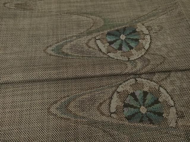 本場大島紬 片輪車流水文