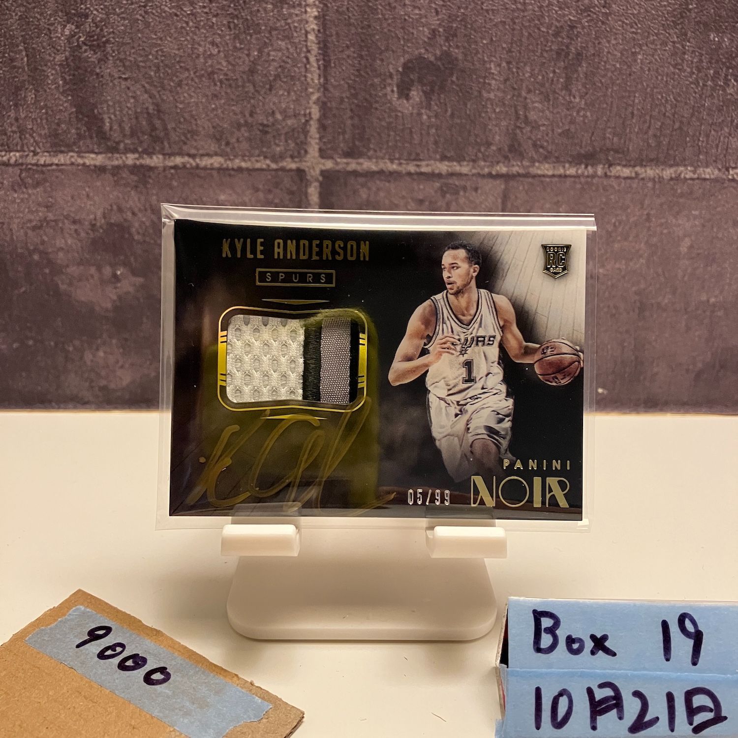 2014-15 Panini Noir Kyle Anderson 05 99 直筆サインカード San Antonio Spurs RC ルーキー Rookie パッチ カード
