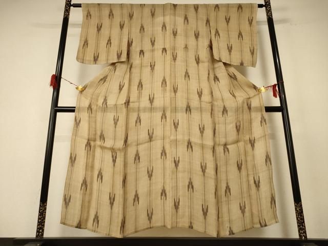 平和屋着物 夏物 芭蕉布 矢羽文 手積み芭蕉糸100％ jd