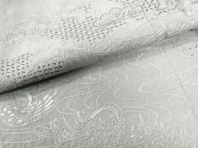 平和屋着物▽中国三大刺繍 スワトウ刺繍 総刺繍 訪問着 御所車鴛鴦