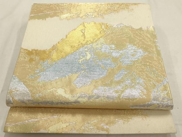 平和屋着物▽六通柄袋帯 遠山文 金銀糸 正絹 逸品 AABD7775wj - メルカリ