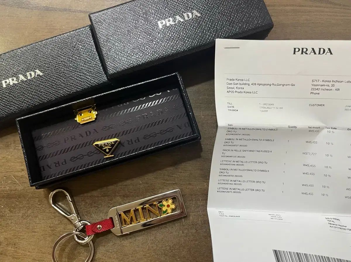 PRADA プラダ イニシャル キーホルダー