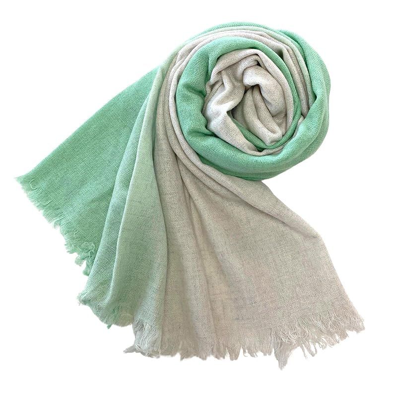 彡 I.P.P ストール レディース カシミヤ ガーゼで軽やか 90 g 春 夏 冷房対策 UV プレゼント エアふわ グリーン 1