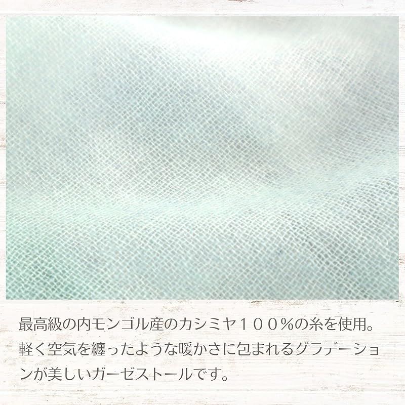  彡 I.P.P ストール レディース カシミヤ ガーゼで軽やか 90 g 春 夏 冷房対策 UV プレゼント エアふわ グリーン 1 ストール 小物