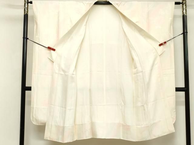 平和屋着物●上質な長襦袢　袷　手描き　草花文　暈し染め　正絹　逸品　DABA1430ps 平和屋着物□振袖用長襦袢 草花地紋 暈し染め 正絹 逸品 DABA5108cd